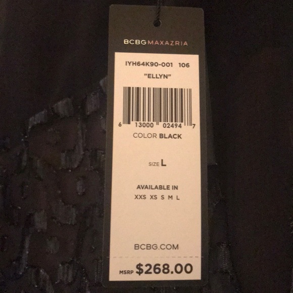 BCBGMAXAZRIA  Ellyn cocktail dress size L - Picture 6 of 6
